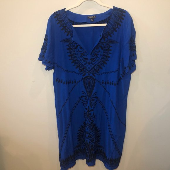Lucky Brand XL Blue embellished dress - Picture 1 of 6
